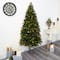 7ft. Pre-Lit Grand Teton Spruce Flat Back Artificial Christmas Tree, Clear LED Lights